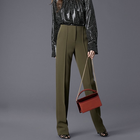 Diane Von Furstenberg Pants - (DVF) Pleated Front Wide Leg Crepe Pants